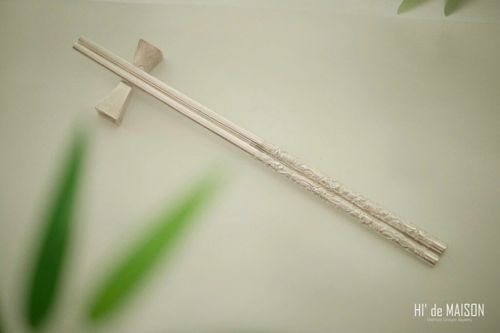 đũa bạc nguyên chất thủ công hi'de maison